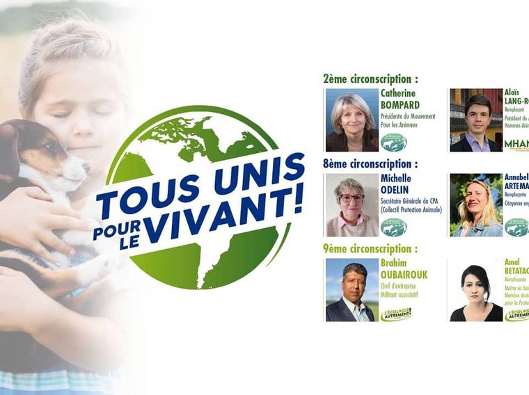Législatives partielles des Français de l'étranger : le MHAN soutient les candidatures Tous Unis pour le Vivant !